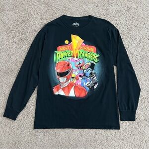 Mighty Morphin Power Rangers Shirt Mens Size S Long Sleeve Graphic Tee